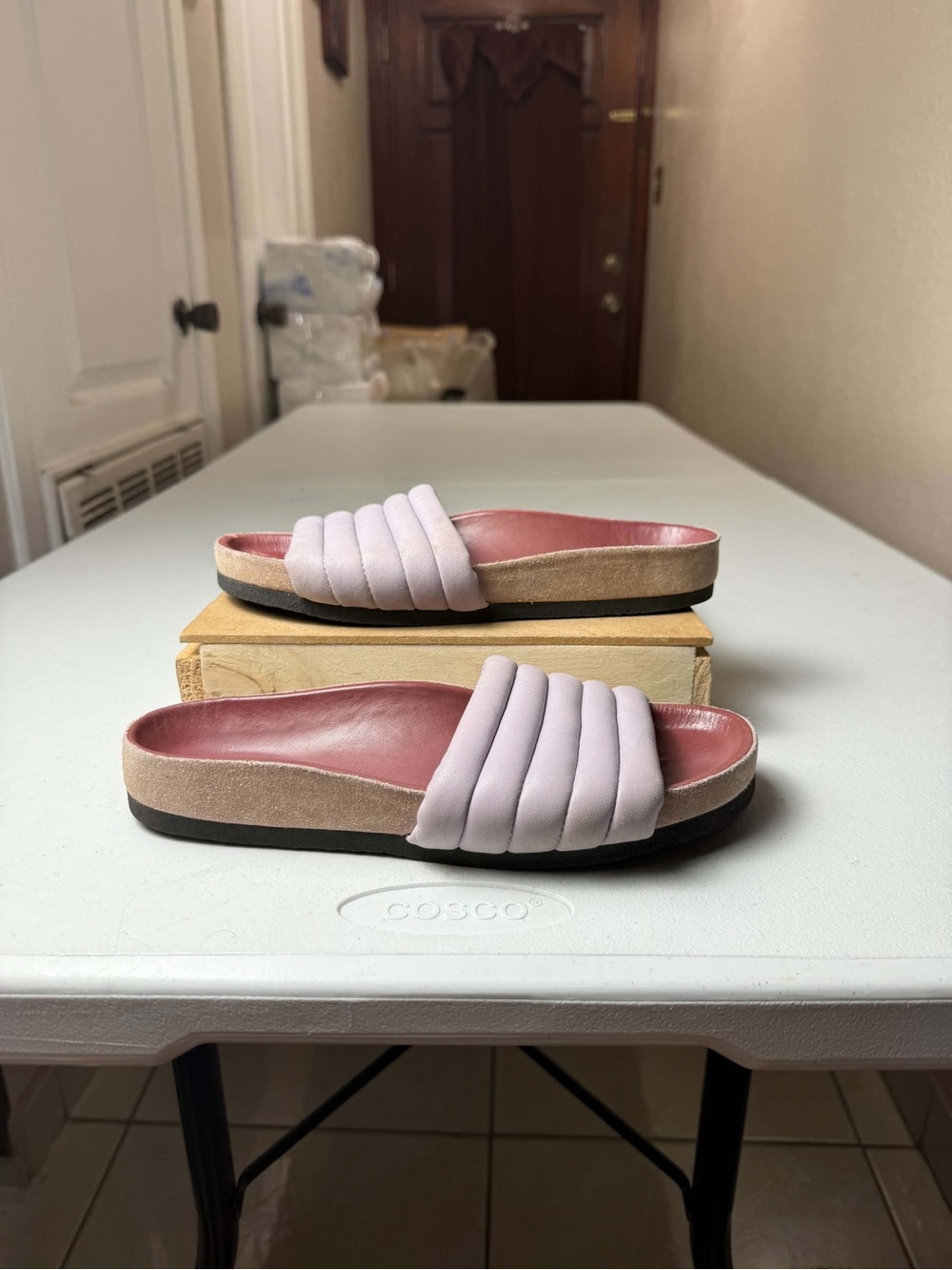Isabel Marant Sandals Hellea Quilted Soft Leather Slides Sz 38 / US 8